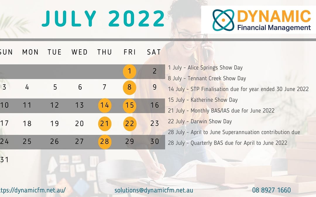 Key Dates to Remember – July 2022